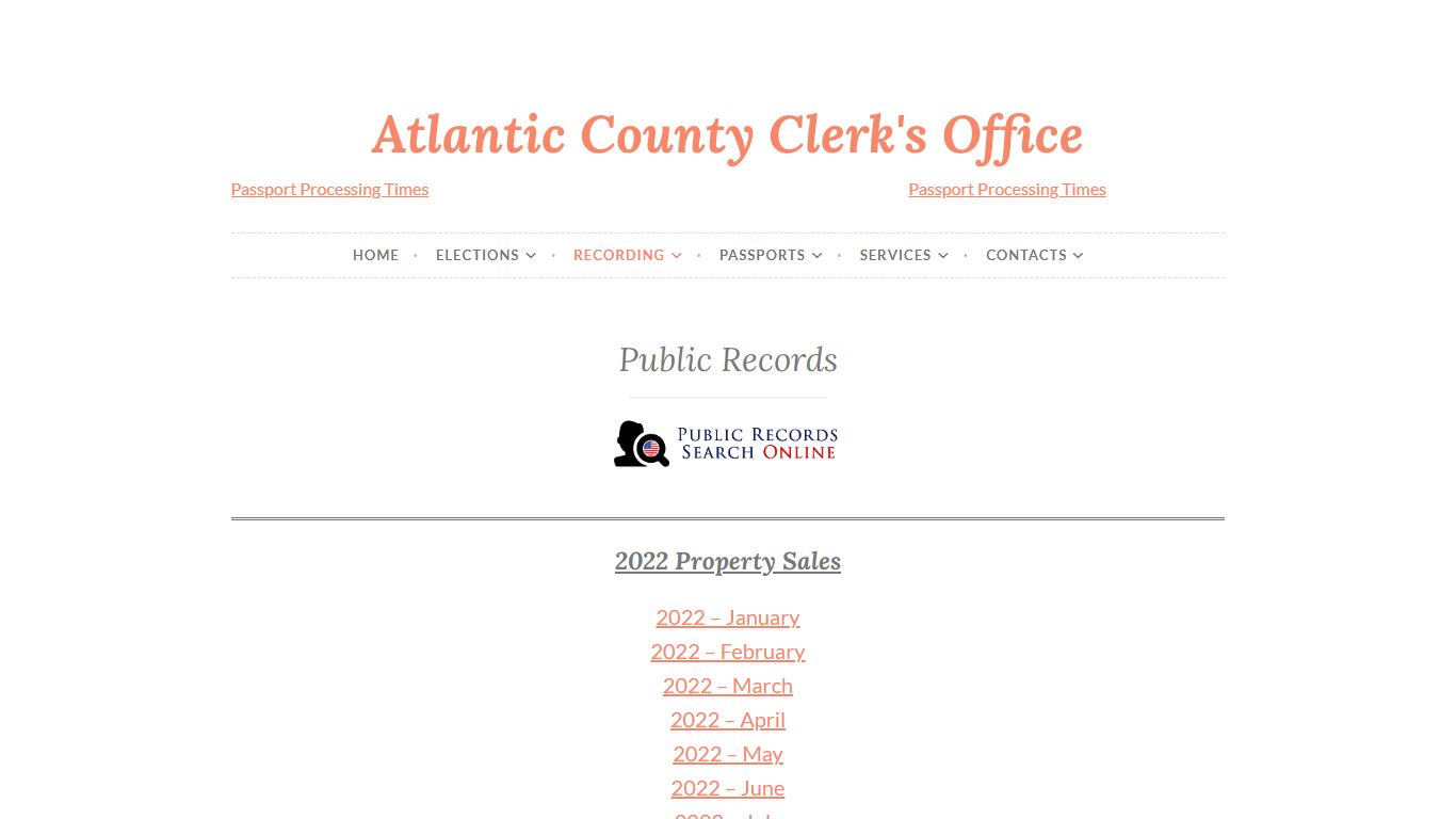 Public Records – Atlantic County Clerk's Office